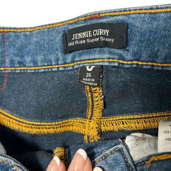 True Religion Jennie Curvy Mid Rise Super Skinny Jeans Sz 26 - Picture 14 of 14